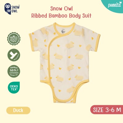 New !!  Snow owl Body Suit  คอลเล็กชั่น Sleeping is my thing เสื้อผ้าเด็ก ชุดเด็กแขน-ขาสั้น  3-6 M - Duck
